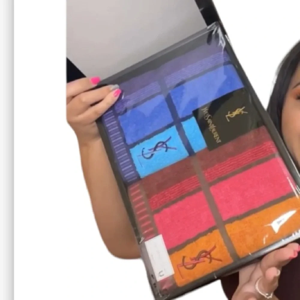 Yves Saint Laurent Vintage YSL Bath Towel Sports Towel Set Deadstock